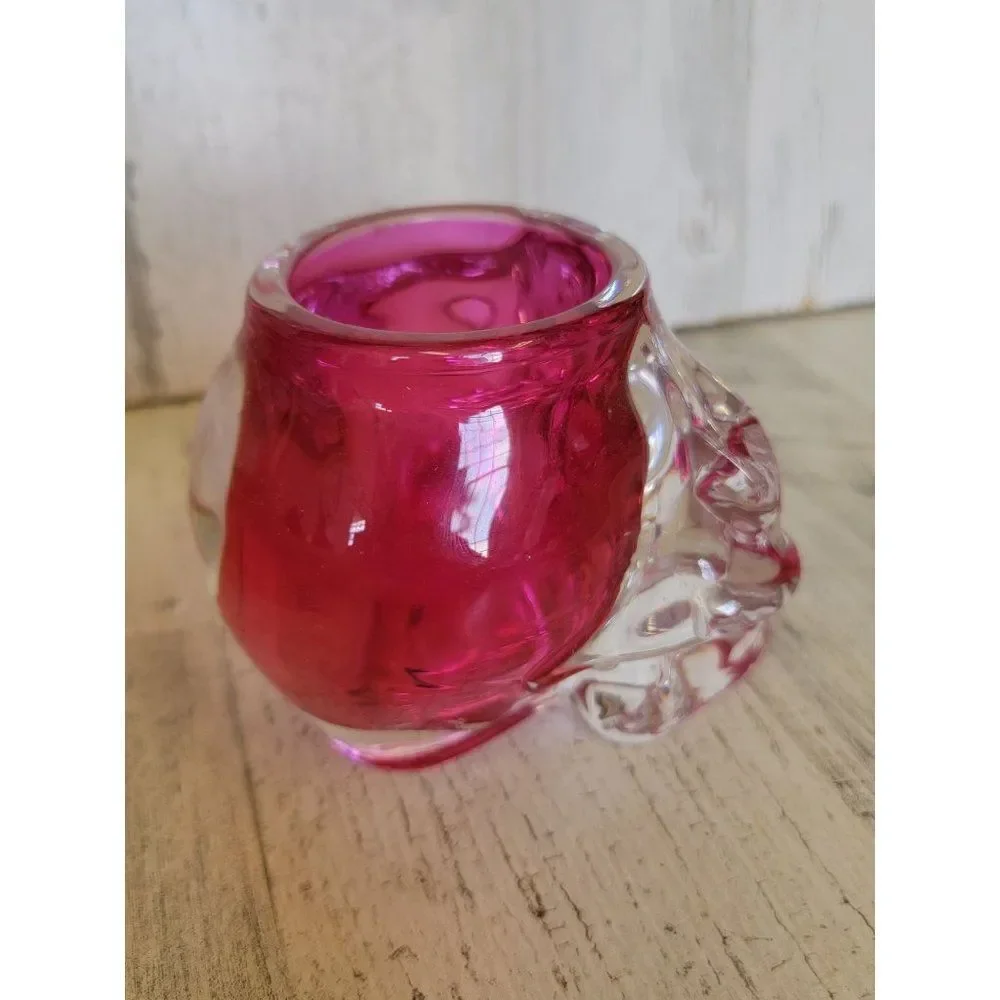 Halloween pink skull votive heavy candle holder‎ home decor